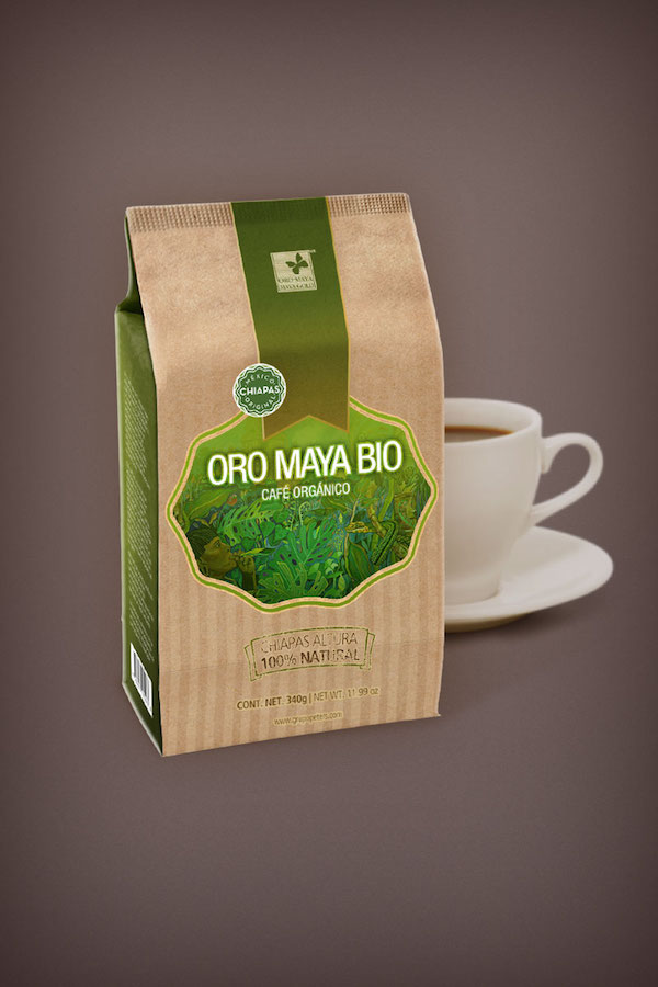 Empaque Café orgánico Chiapaneco Oro Maya Bio 